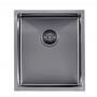 Gun Metal Grey Stainless Steel Handmade Top/Undermount Single Bowl Kitchen Sink 390x450x215mm